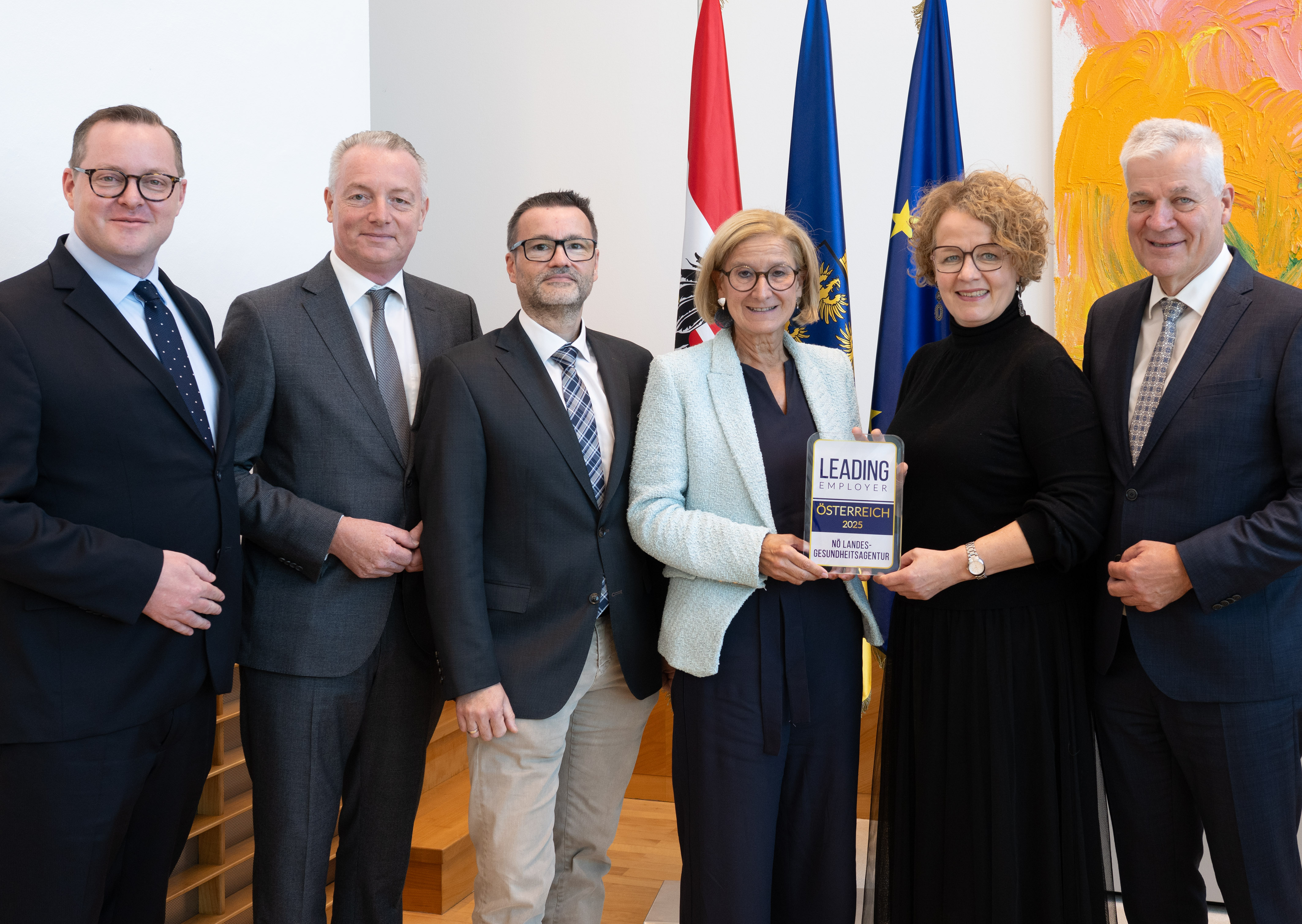 LGA-Vorstand, ZBR und Politik mit der Auszeichnung "Leading Employer"